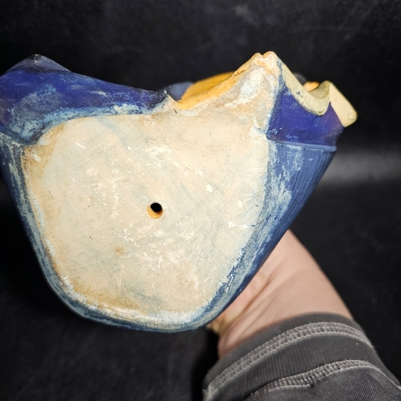 Unique Vintage Blue and Brown‎ Decor Accent - Picture 8 of 9